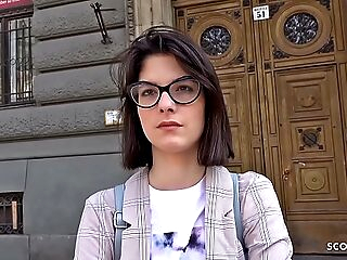 GERMAN SCOUT - 18 Jahre junge Studentin Sara AO Ass-fuck gefickt bei echten Casting nach der Uni