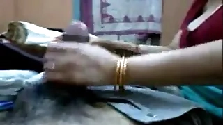 Simmering desi INDIAN BHABHI COCK SUCKING PUSSY LICKING dog style obstreperous moaning FULL Build-up