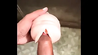 Indian Desi Chunky Cock Breaking up Sexual relations Toy Flashlight and Cumming very hard