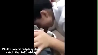 Filipina Highschool Fixture gives old hat modern blowjob during Recess in school